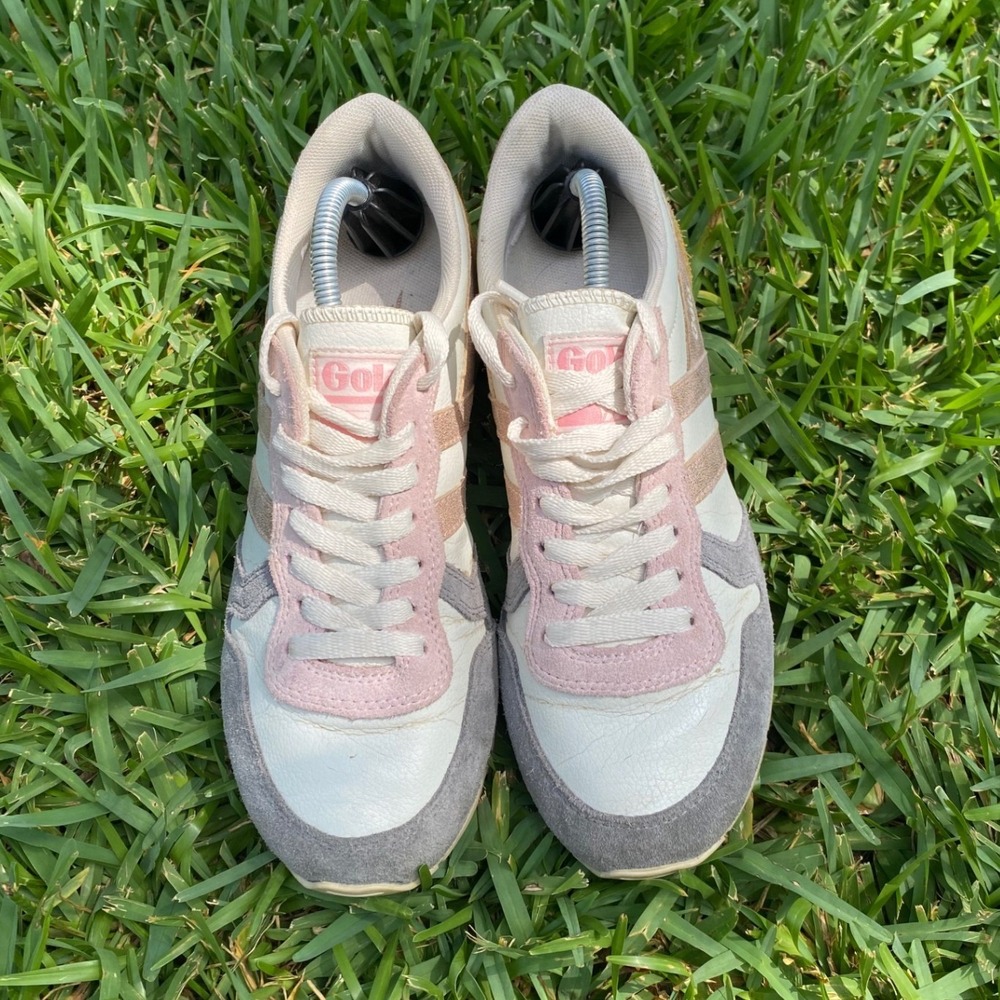 Gola Daytona Quadrant Womens Multi Color Retro Jogger Sneakers CLB203 Size 7 - Picture 2 of 9